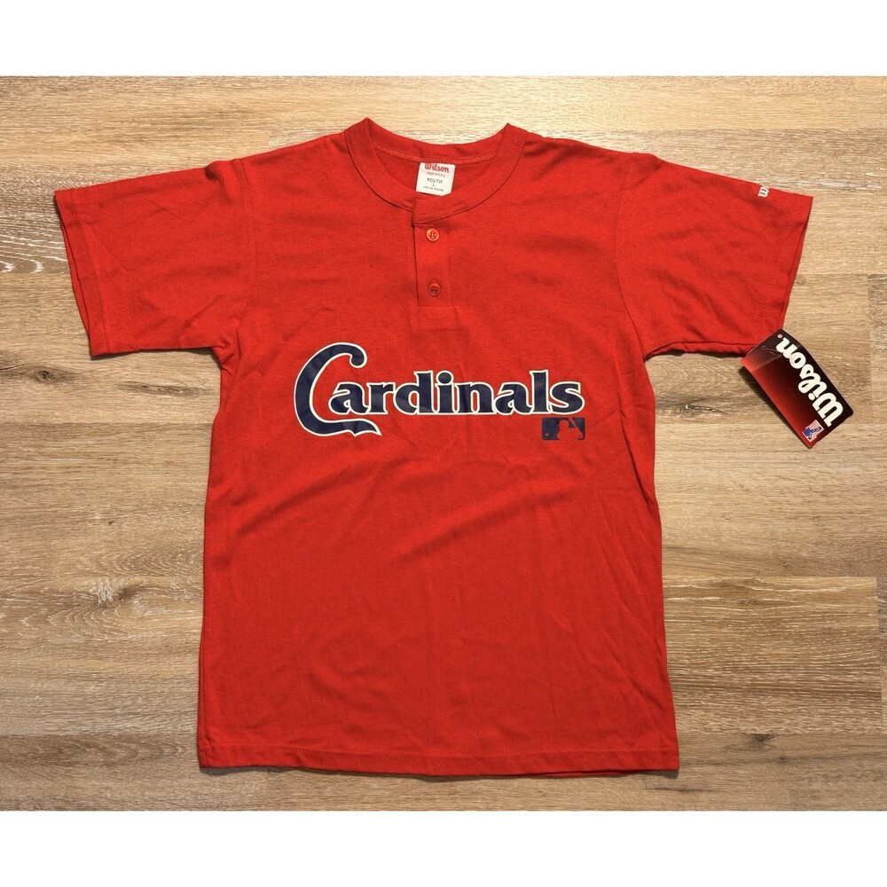 Vintage Cardinals MLB T-Shirt NEW WITH TAGS Size Youth L Wilson Baseball Tee